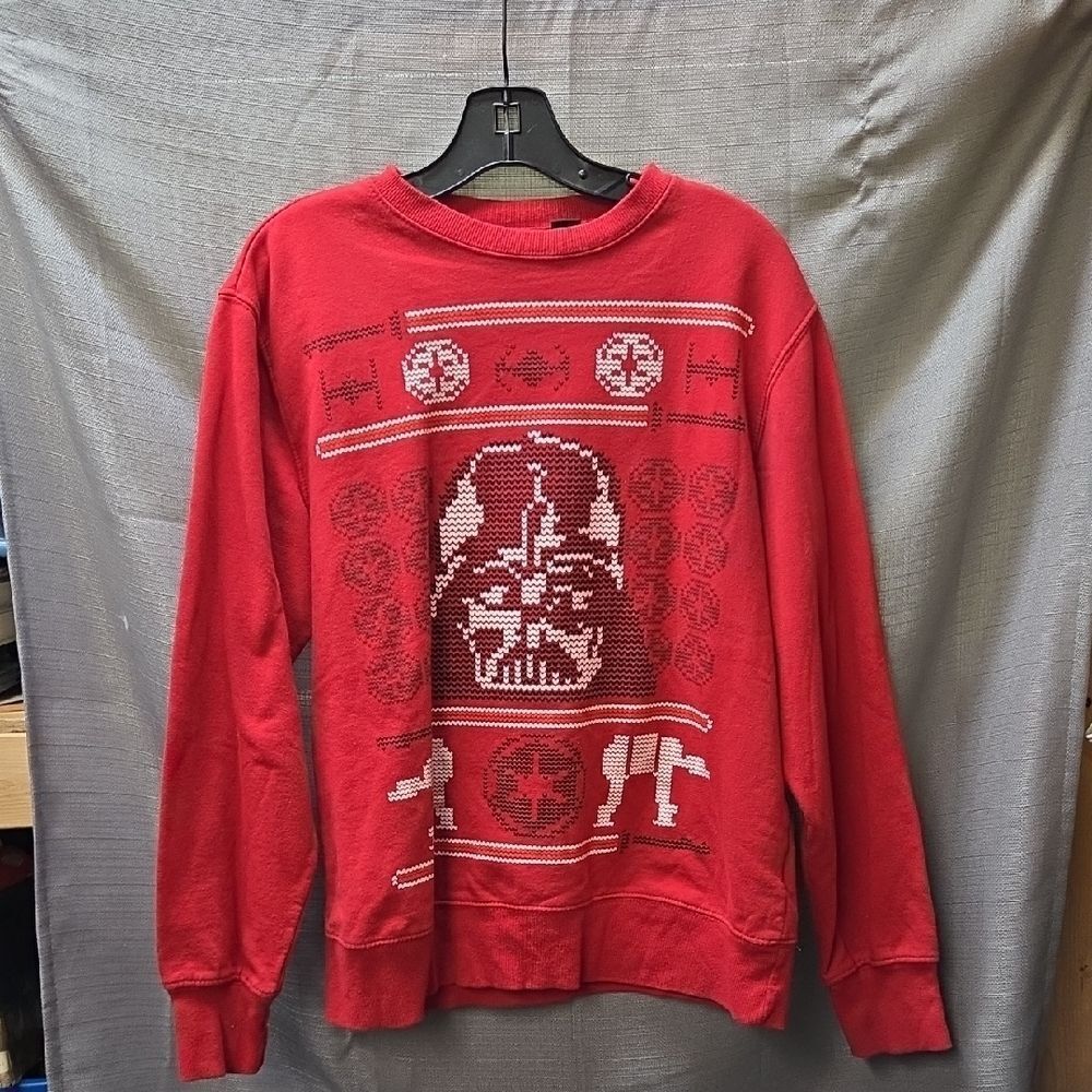 Star Wars Shirt Men Ugly Christmas Sweater Sweatshirt‎ Darth Vader Sz Small